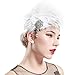 Produktbild BABEYOND 1920s Stirnband Damen Gatsby Kostüm Accessoires 20er Jahre Flapper Feder Haarband (Weiß)
