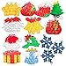 36Pcs Christmas Set Pop Fidget Toys Push Pop it Bubble Fidget Sensory Toy Pop It Fingertip Keychain Decompression Bubble Toys for Kids.â€¦
