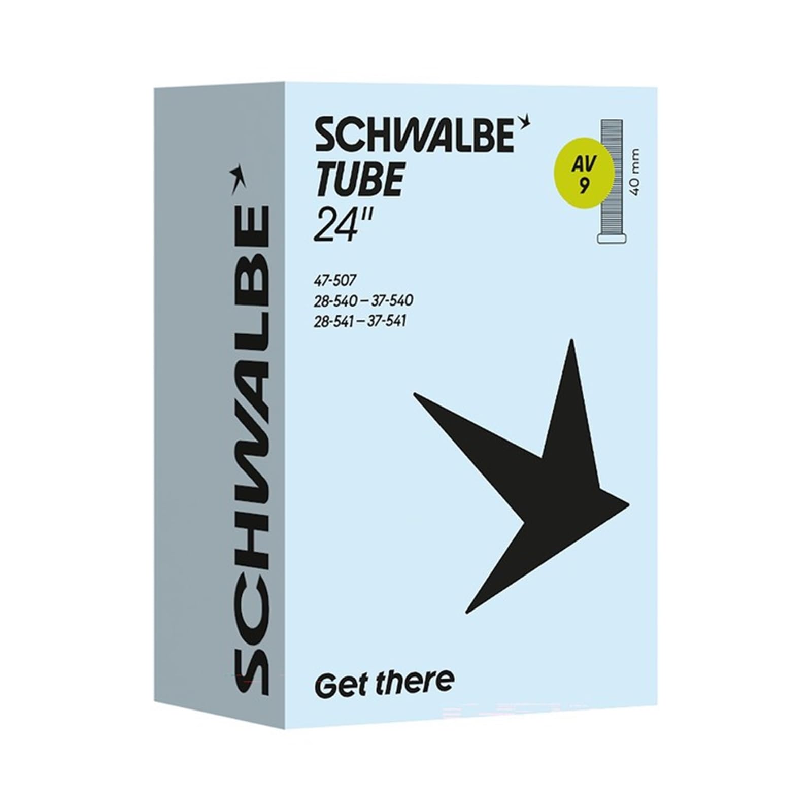 Schwalbe Bicycle Inner Tube AV9 28/47-507/541 IB AGV 40 mm