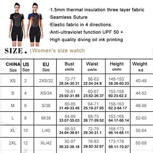 WUUOSSYUIS Roupas de neoprene de prevenção de arranhões de 1,5 MM profissional com zíper nas costas