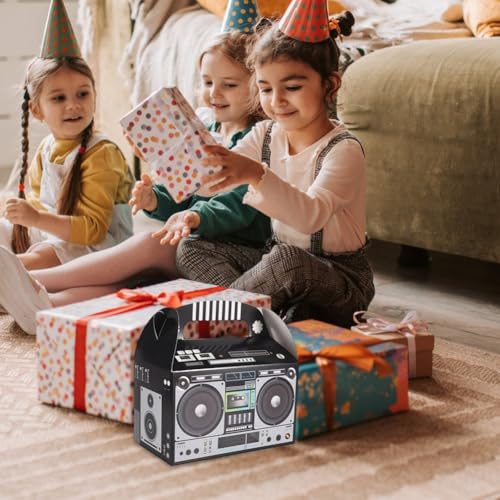 Boîtes à dragées Boom Box retro (lot de 24) pour décoration de table