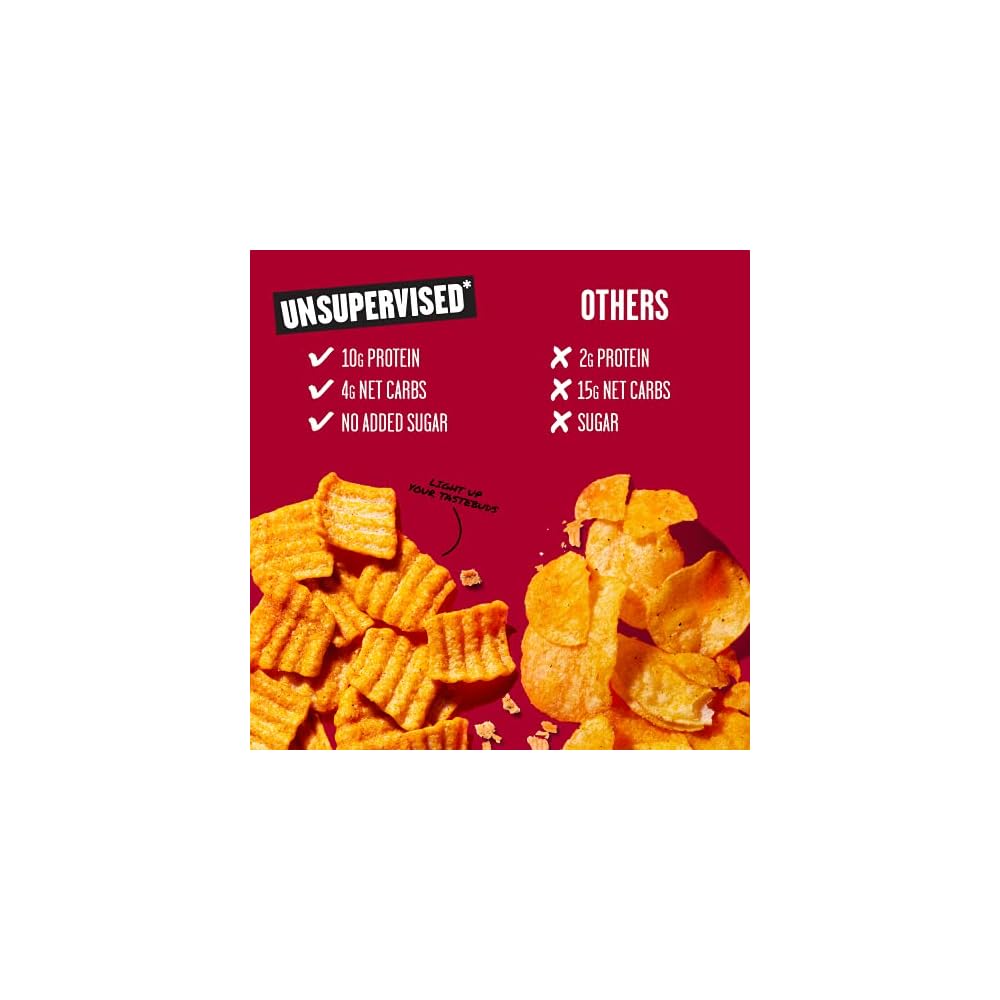 Unsupervised Keto Chips Barbecue 2 Pack of Vegan Snacks, Low Carb