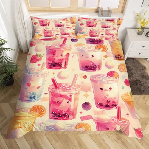 Housse de couette 240x260 pour des nuits douces style thé au lait - 3