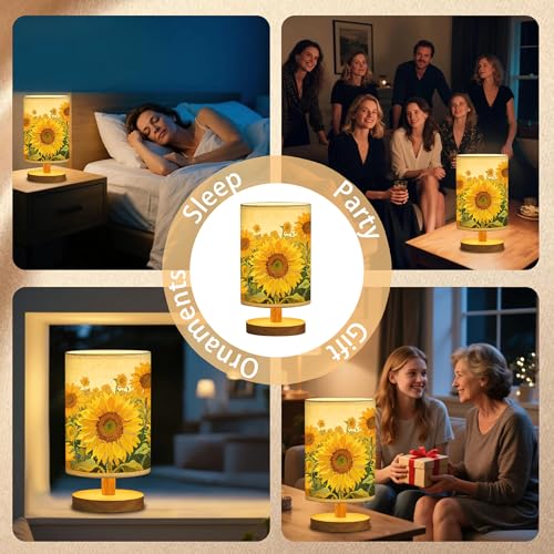WSYEAR Sunflowers Flower Lamp, Birthday Gifts for Women Small Night Light,Mothers Day Valentines Day Ideal for Bedroom Decor Sunflower Gifts for Mom Grandma Teacher by WSYEAR - Used condition - Image 4