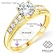 ITALIAN FASHIONS 14k REAL Yellow Gold Solid Wedding Engagement Ring- Rings for Women Gold-Thick Gold Ring - 14K Solid Yellow Gold proposal size 8 proposal female