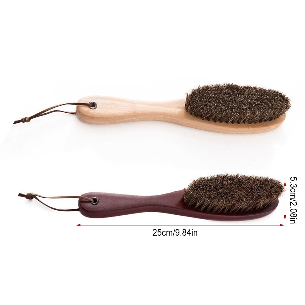 10er-Set Kleiderbürsten, Handheld-Holzgriff, Haushalt, Salon, Jacke, Möbel, Haare, Friseurbürsten, Reinigungswerkzeug mit Umhängeband, Rot