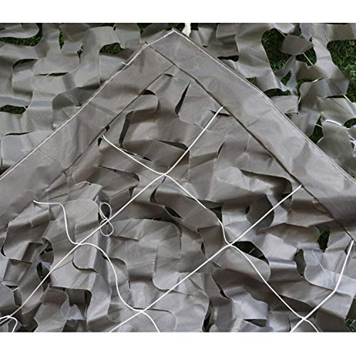 Flow.month Tarnnetz, Tarnnetz militärische Netze leichte langlebige ohne Gitter für Sonnenschutz Dekoration Jagd Blind Shooting (grau) Cover