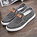 ktprniy Men's Slip-on Loafers Casual Canvas Shoes Fashion Boat Shoes Casual Comfortable Lightweight Walking EU 42 Grey