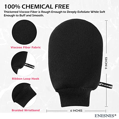Thickened-Exfoliating-GloveENESNES-2PCS-Exfoliating-Body-Scrubber-for-ShowerKorean-Exfoliating-MittSpecial-Dead-Skin-Remover-and-Exfoliator-for-BodyGreat-for-Spray-Tan-Removal-or-Keratosis-Pilaris