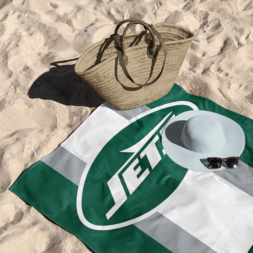 Image of Northwest NFL New York Jets Unisex-Adult Beach Towel, 30 inch x 60 inch, Zone Read
