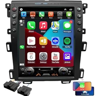 QLED 8-Core Radio for Ford Edge 2011 2012 2013 2014 Upgrade,Touch Screen Stereo,Support Carplay and Android Auto,Free Back Camera