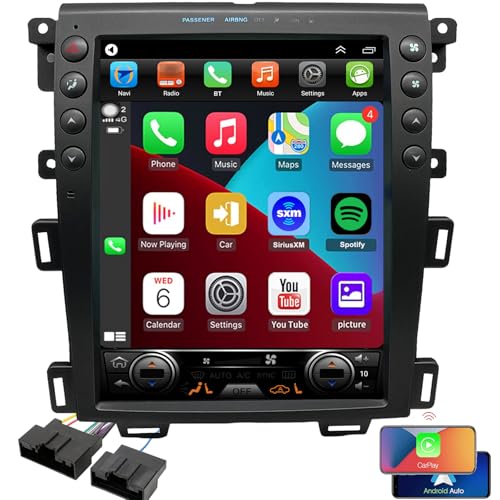 QLED 8-Core Radio Upgrade for Ford Edge 2011 2012 2013 2014,Touch Screen Stereo,Support Carplay and Android Auto,Free Back Camera