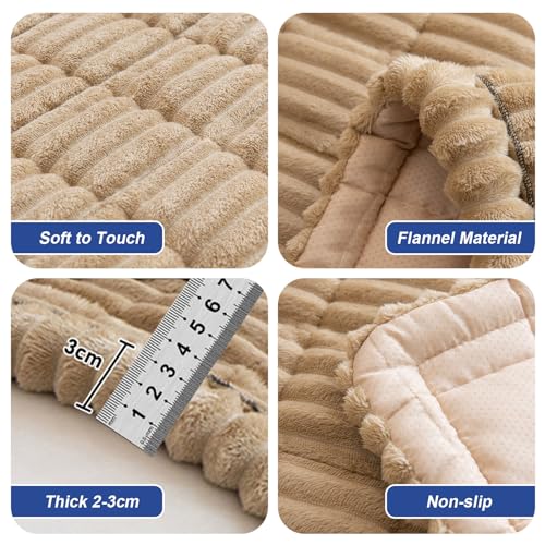 GKXLH Dicke Sofa überzug Waschbar - Neu Weiches Kord Universal Couch überzug 2 3 4 Sitzer, Anti-Rutsch Sofabezug, Gemütlich Sofa Cover Sofa bezug Sofaüberwürfe Möbelschoner für Wohnzimmer (70x70cm)