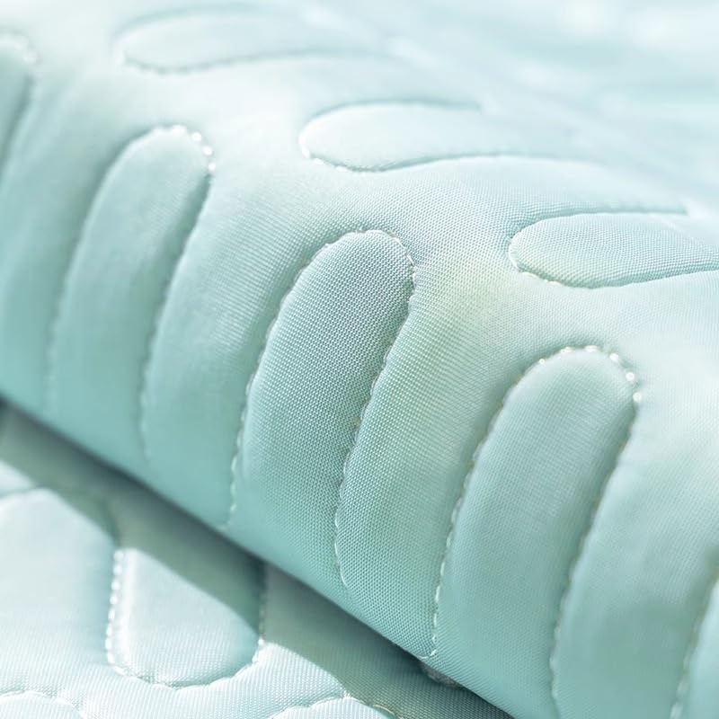 Protecteur de meubles en soie glacée d'été tapis de canapé élastique gris lavable - 2