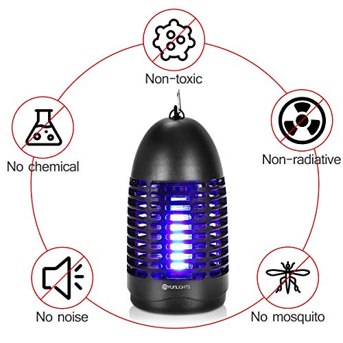 YUNLIGHTS Bug Zapper - Indoor Fly Traps Mosquito Zapper, 8W Electric Fly Killer
