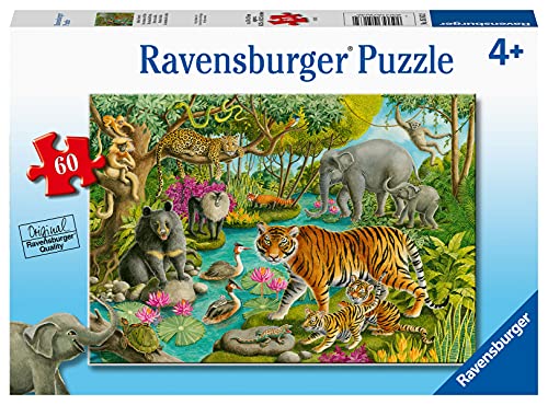 Ravensburger Animals Of India 60 Piece Jigsaw Puzzle For Kids - 05163 - Every Piece Is Unique, Pieces Fit Together Perfectly #TOP1