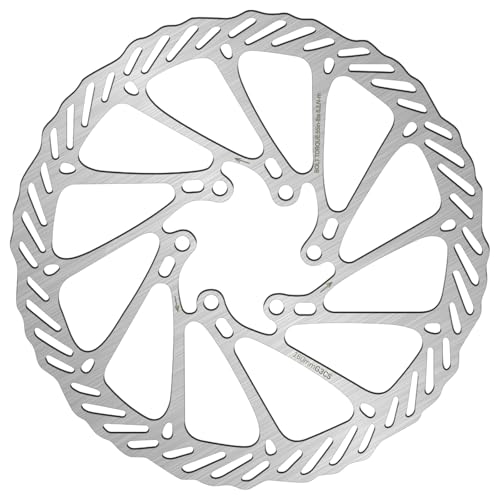 BUCKLOS 140mm 160mm 180mm 203mm MTB Disc Brake Rotor with 6 Bolts Bicycle Brakes Stainless Steel Rotors M5 Screws Opposite Hole Distance 44mm fit Mountain Road Bikes MTB BMX