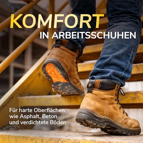 Scholl GelActiv Work Einlegesohlen für Männer, ganztägiger Komfort bei der Arbeit, hält die Füße frisch und kühl, Stoßdämpfung und komfortable Polsterung mit GelWave-Technologie, Größe 40.5-46