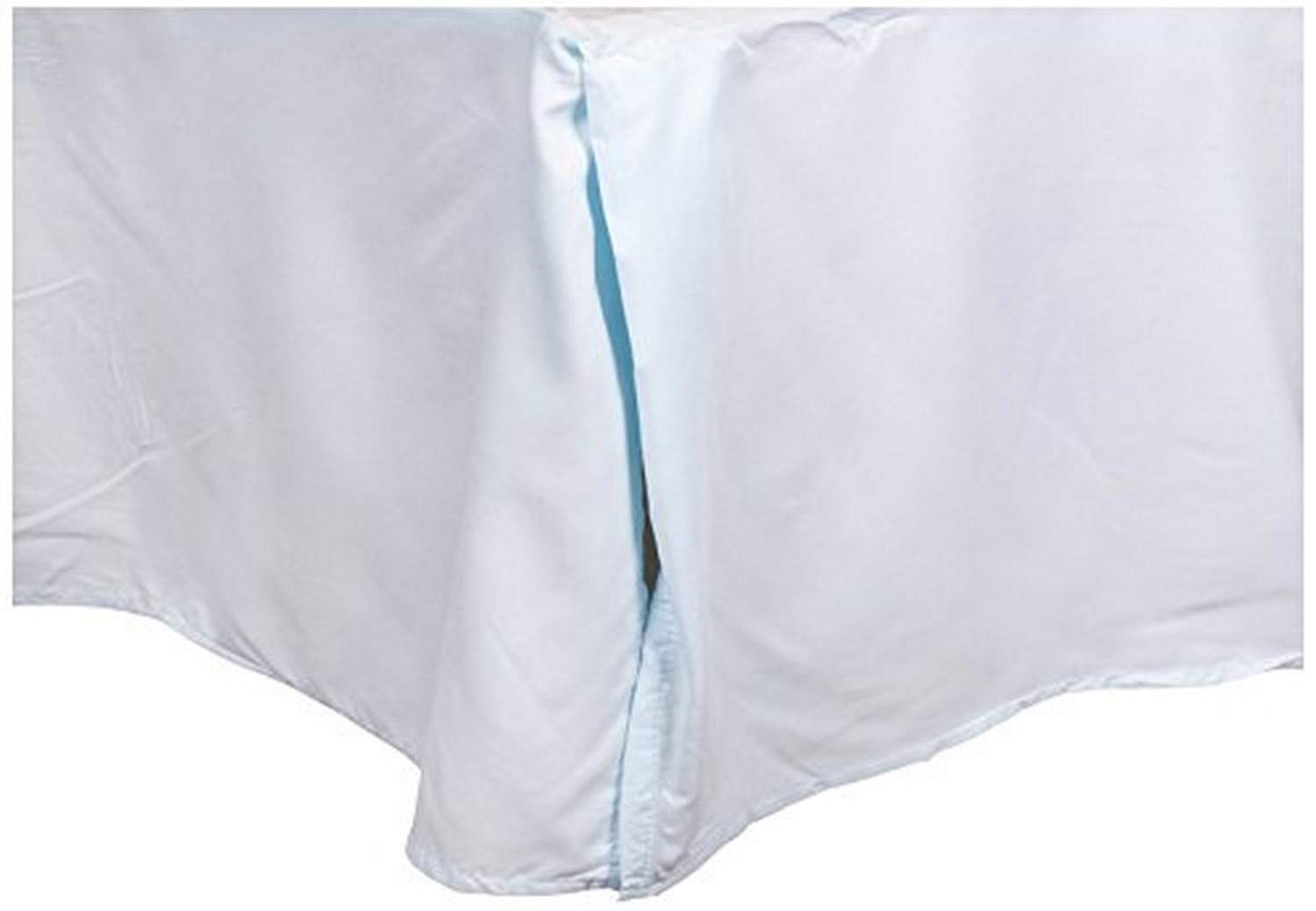Tour de lit microfibre égyptienne Queen bleu clair : qualité supérieure durable