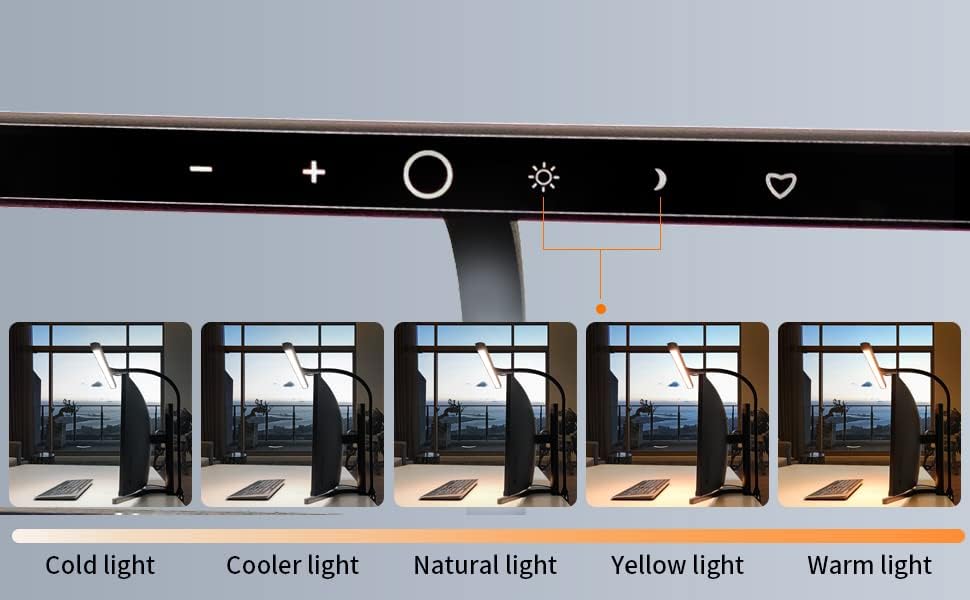 Miniatura 5 de Lámpara de escritorio LED Architect con abrazadera y clip, temperatura de color de 5 niveles y 5 niveles regulables, lámpara de escritorio moderna