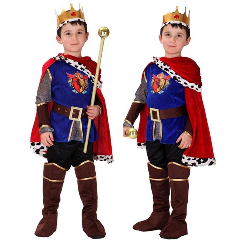 HAOKAN Halloween Purim Costumes For Kids Girls Carnival The King Prince Costume For Boy Boys Children Fantasia Infantil Cosplay Child (Size : S)