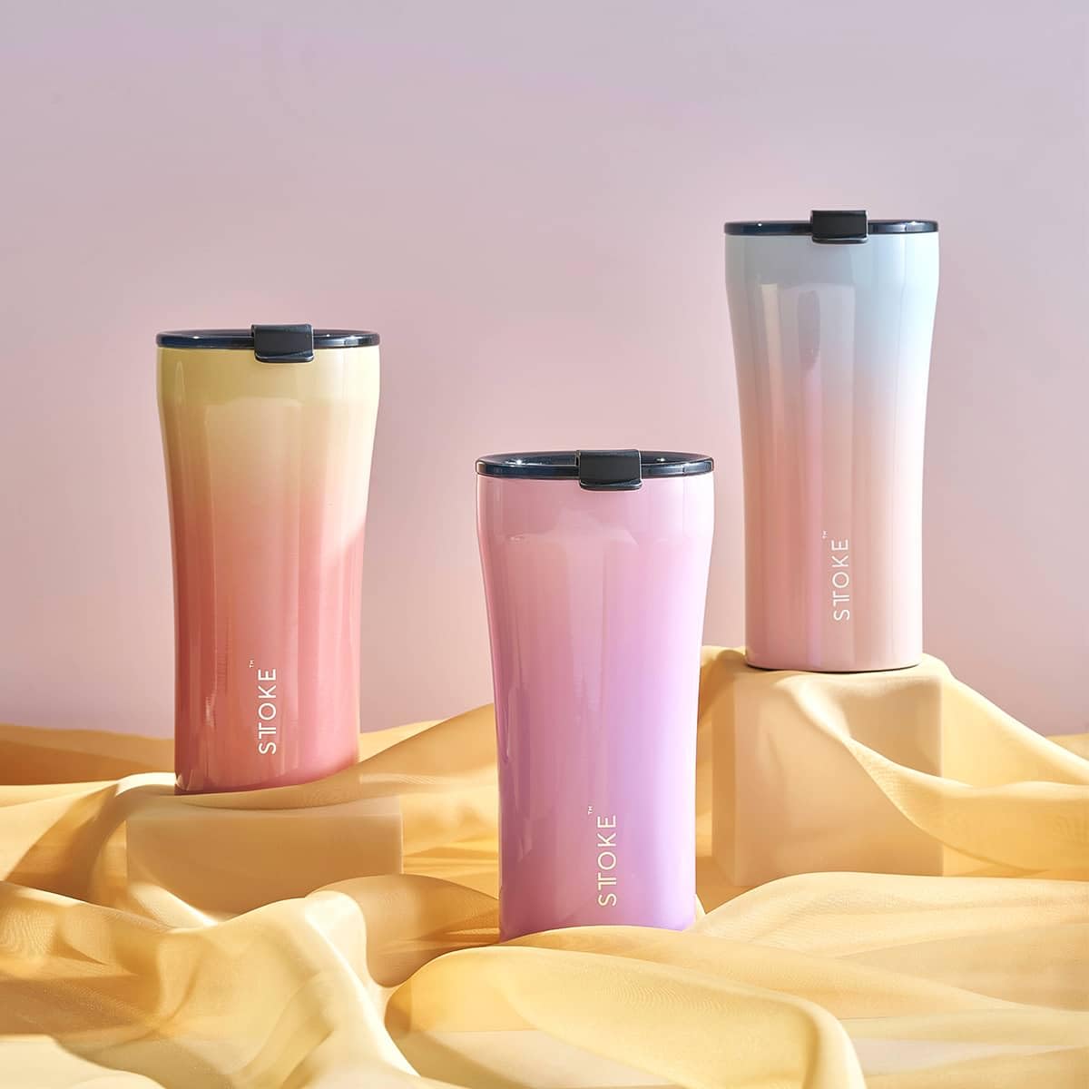 STTOKE ストーク タンブラー Gサイズ 16oz 470ml 真空断熱 保温 保冷 フタ付き ステンレス マグ 完全止水 グランデ 蓋つき スカイブラッシュ ホーム キッチン