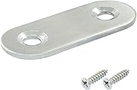 Vista 4 de Paquete de 16 soportes rectos de placa plana de acero inoxidable de 1.5 pulgadas, soporte de metal plano de 1.5 pulgadas, soportes de metal de 1.5