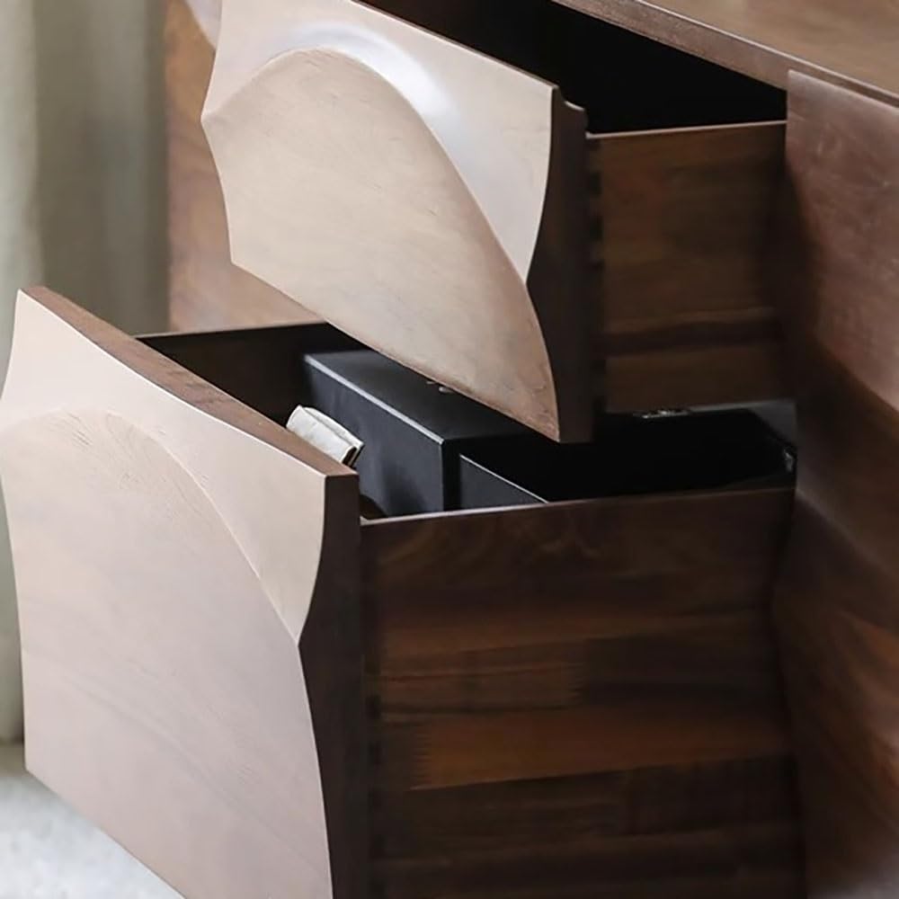 Aparador ​​210cm Consola Recibidor Retro de Madera Maciza, Alacena de Almacenaje con Cajones para Salón, Mueble Almacén Central Apto para Hoteles y Hogares​ Aparadores
