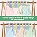 Sicamin Baby Closet Dividers for Clothes Organizer, 8 PCS Double-Sided Cute Hanger Dividers for Newborn to Toddler, Baby Clothes Size Dividers for Boys & Girls