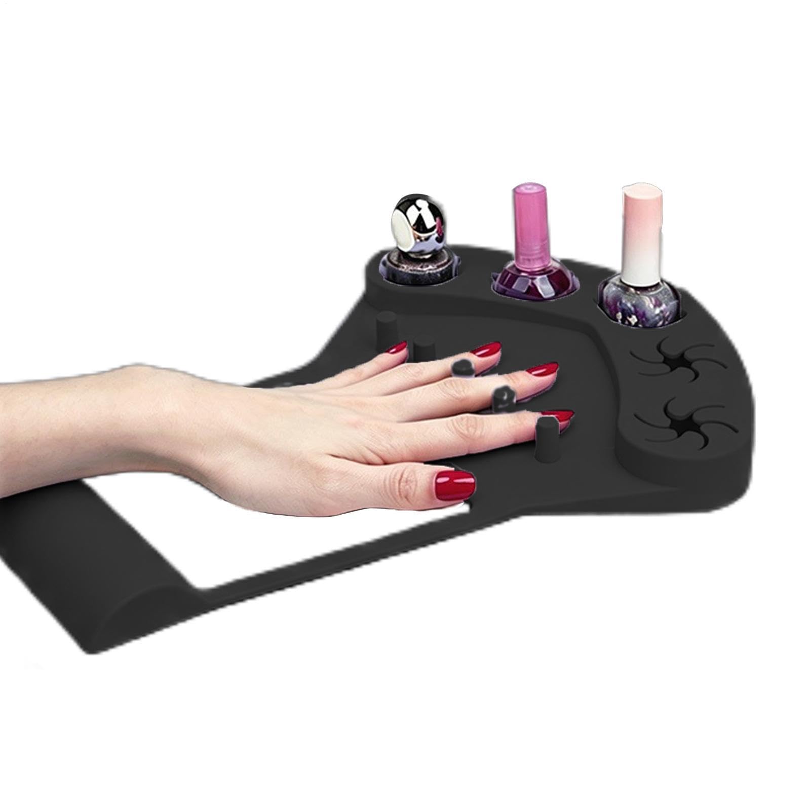 Tappetino in silicone con supporto per lucidatura unghie Cuscinetto | Supporto in silicone per la manicure per Donne, Trucco, Pratica, Pittura, Salone, Festa, Laboratorio