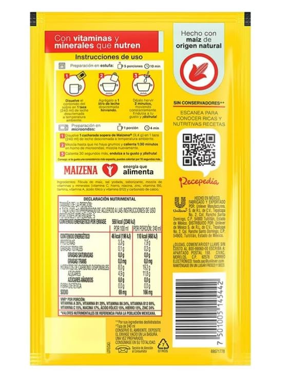 Maizena Mix Atole (Coco, 20 pack)