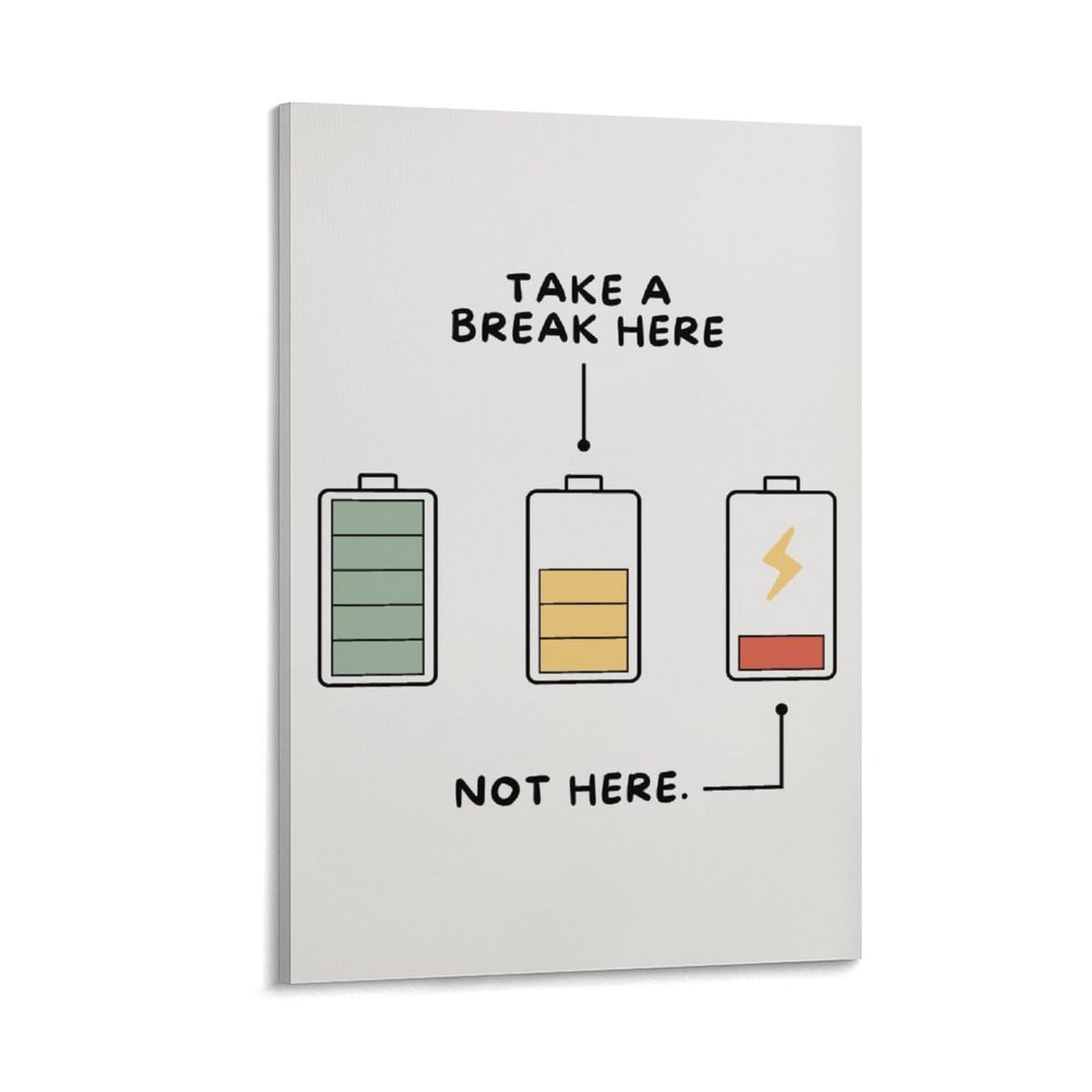Lzten Frame Take A Break Poster, Take A Break Here, Mental Health Poster, Mindfulness And Growth Mindset, Stress Management 12X18inch(30X45cm)