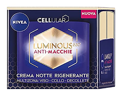 NIVEA Cellular Luminous630 Anti-Flecken-Regenerierende Nachtcreme 50 ml, Anti-Flecken-Gesichtscreme für ebenmäßige Haut… – Ansicht 1