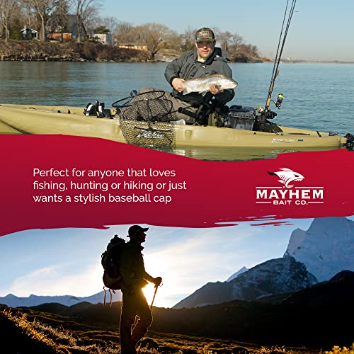 Liquid Mayhem Mayhem Bait Co Men’s Snapback Mesh-Back Hat, Fishing Apparel, Black #TOP5
