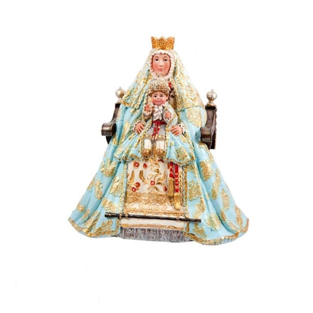 Virgen de los Reyes Figura 15 cm. Escultura patrona Sevilla Manto Azul Resina