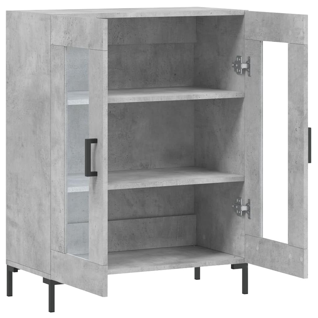 Credenza grigio cemento, 69,5 x 34 x 90 cm, comò
