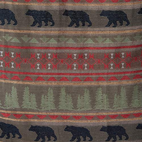 Rideaux Carstens Bear Country marron rustique pour chalet - 8