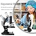 Microscope for Kids, 100X-2000X All-Metal Profesional Microscope for Adults with Microscope Slides and Specimen Preparation Kit, Compound Monocular Microscope for Lab School Home Education, Black