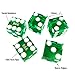 Yuanhe Set of 5 Precision 19mm Serialized Casino dice with Razor Edges and Corners(Green) ¡