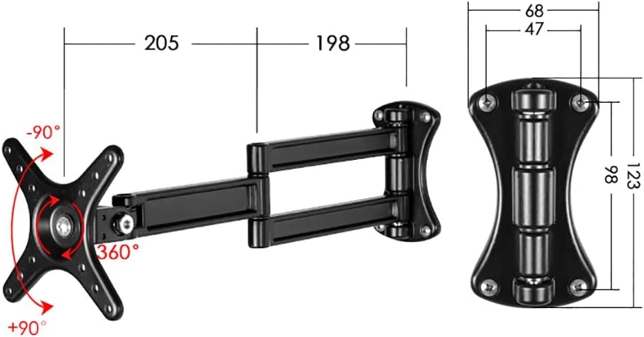 Support mural rotatif universel pour écran LCD et TV pliable