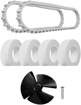 RichVibe Swimming Pool for Robot Replacement Kit with Impeller Belt Climbing Wheels
