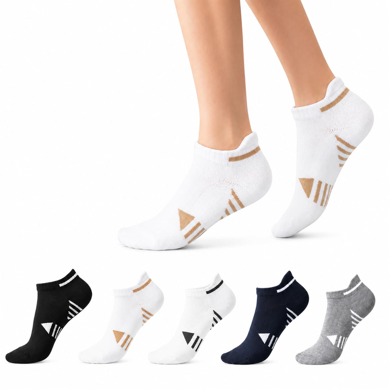 Unisex Terry Cushioned Socks Ankle Length Arrow Edition (Pack of 5)-picture-51