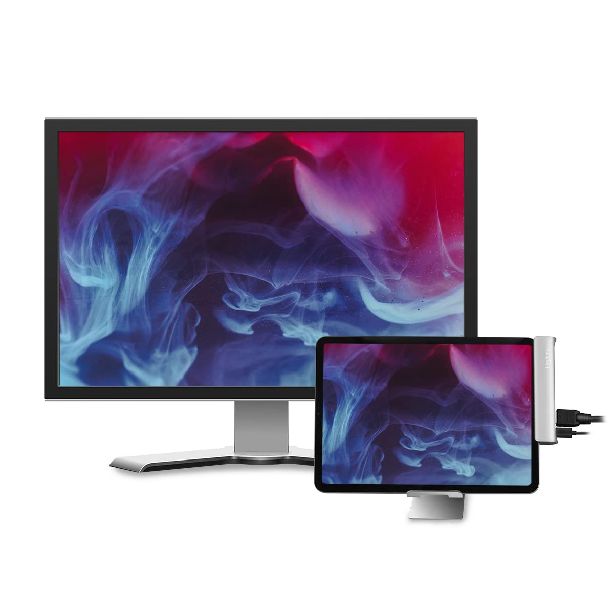 LogiLink UA0385 - USB 3.2 Gen 1 stacja dokująca do iPad Air, iPad mini i iPad Pro, 7 portów, USB-C PD, srebrna/czarna