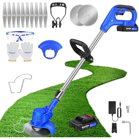 Grass Trimmers 21V Cordless Strimmer Edger Garden Strimmer Electric Metal Blade Strimmer Cover