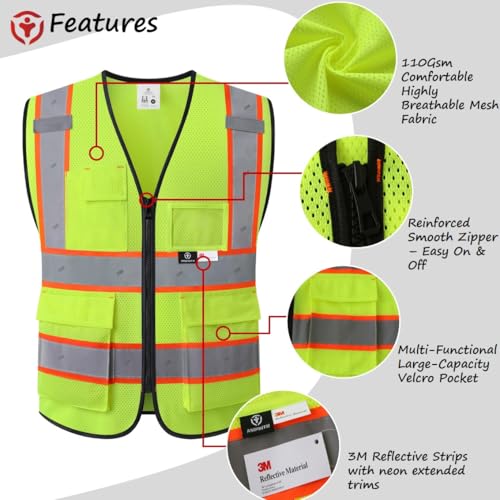 Image of Safety Vest for Men Women Reflective Construction Vest