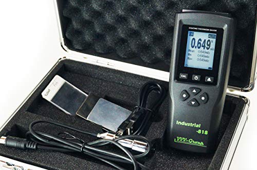 Digital Professional Coating Thickness Gauge Industrial-818 Paint Meter For Fe/Nfe With Measuring Range: 0-197 Mils | Resolution 0,001 Mils #TOP4