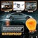 10 PCS Car Instrument Light Bulb, 3157 12V 21/5W Brake Light, Waterproof Shock Resistant Dual Filament Lighting Halogen Lamp, Brake Light Turn Signal Side Marker Tail Light Bulb Replacement (Amber)