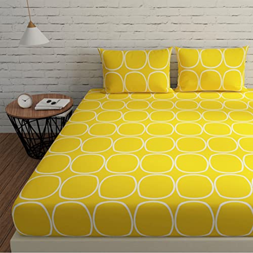 Huesland by Ahmedabad Cotton 144 TC Cotton Bedsheet for Double Be...