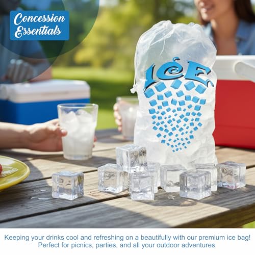 Bolsa para hielo con cordón y asa de algodón 5 lb x 100 miniatura 5