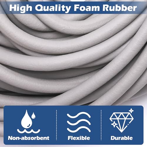 Image of Coitak 1 /4 Inch x 100 FT Backer Rod Foam Rubber Caulk Saver | Foam Backer Rod, Concrete Expansion Joint Filler, Weather Strip Seal, For Gaps and Joints